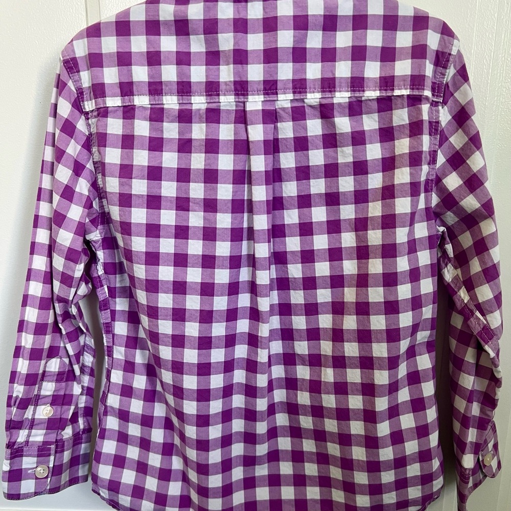 Mini Boden Purple and White Button Down - Picture 4 of 4